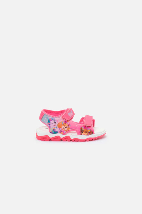SANDALIAS CON LUCES DE PAW PATROL ROSADO PARA NIÑA