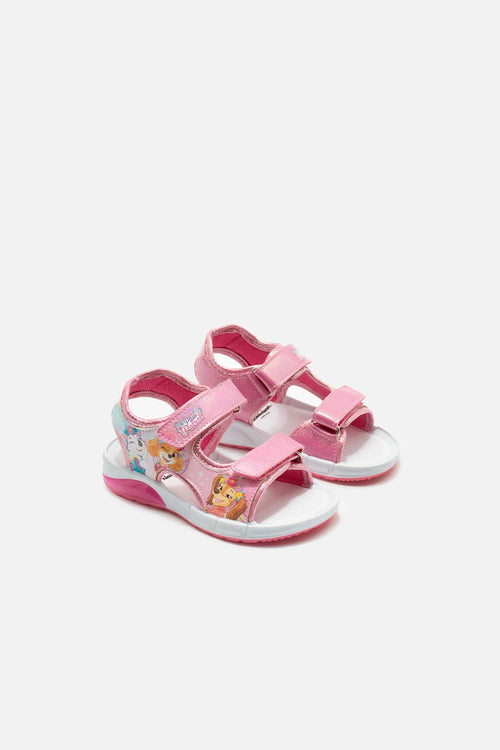 SANDALIA CON LUCES DE PAW PATROL ROSADAS PARA NIÑA