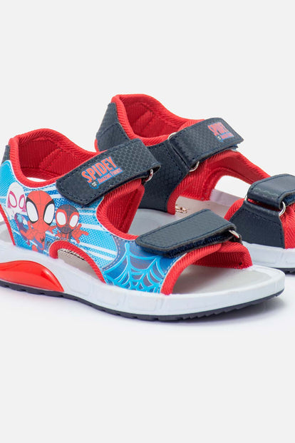 SANDALIAS CON LUCES DE SPIDER-MAN MULTICOLOR PARA NIÑO