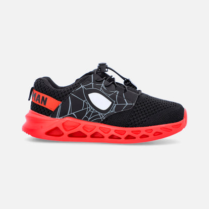 TENIS DE SPIDER-MAN NEGROS PARA NIÑO