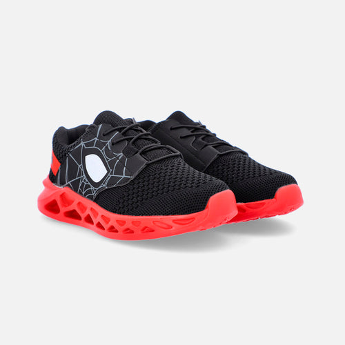 TENIS DE SPIDER-MAN NEGROS PARA NIÑO