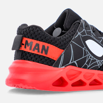 TENIS DE SPIDER-MAN NEGROS PARA NIÑO