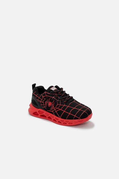 TENIS DE SPIDERMAN NEGROS Y ROJOS PARA NIÑO