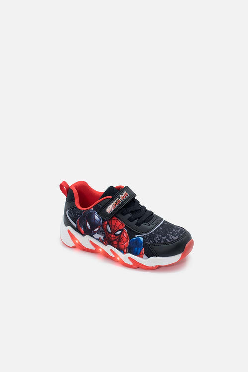 TENIS DE SPIDER-MAN NEGRO Y ROJOS PARA NIÑO