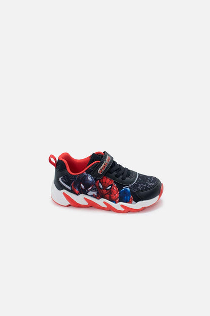 TENIS DE SPIDER-MAN NEGRO Y ROJOS PARA NIÑO